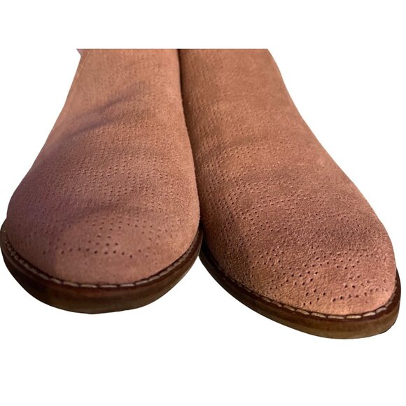 Lucky Brand Felixah Ankle Booties Blush Pink Size Women 9.5 M Suede Boots Rose - Picture 10 of 10